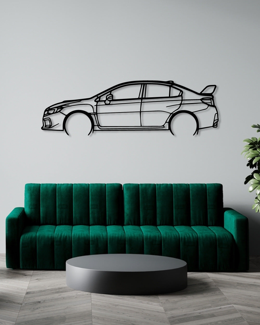 SUBARU STI VA Detailed metal wall art frame