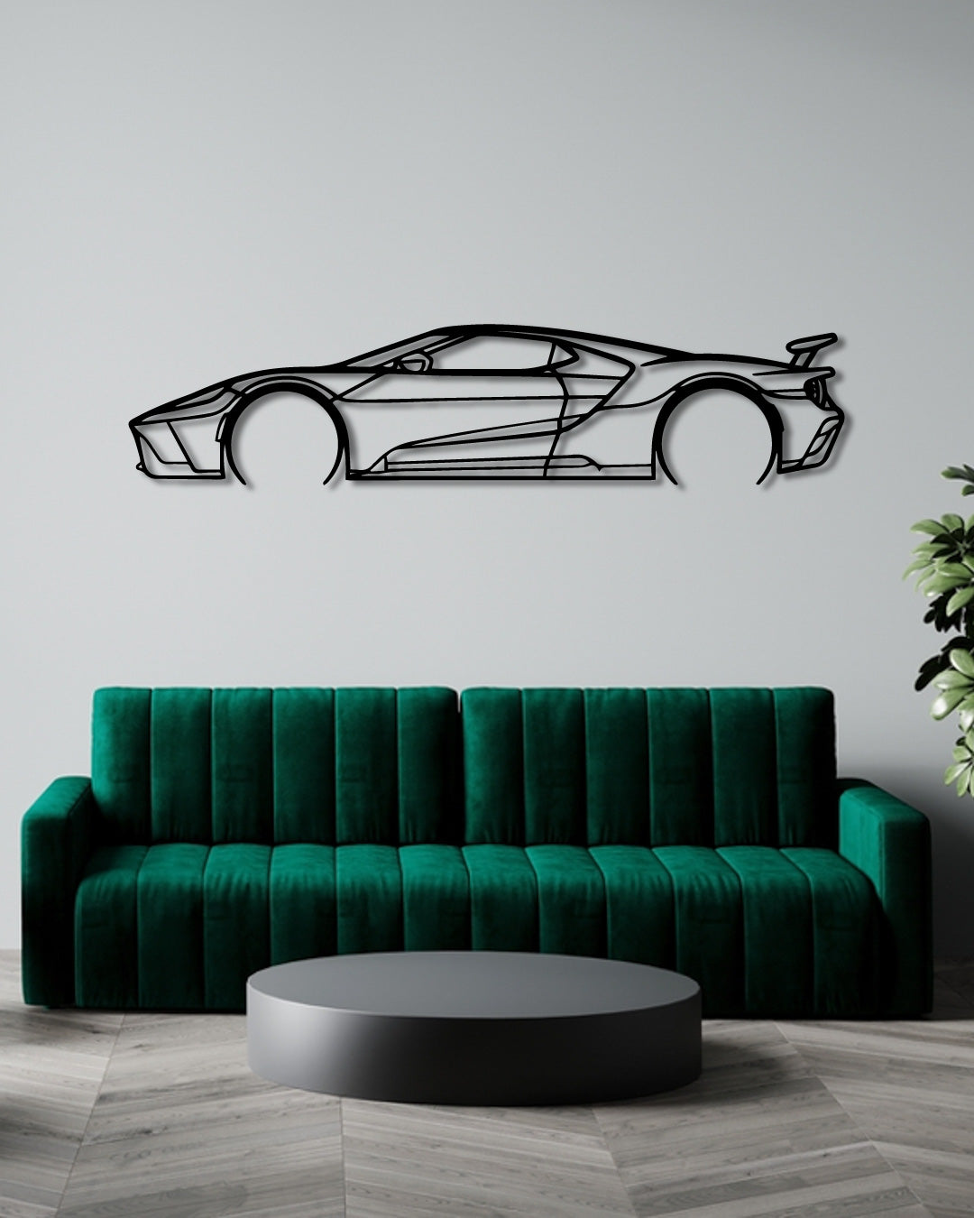 FORD GT MK2 Detailed metal wall art frame