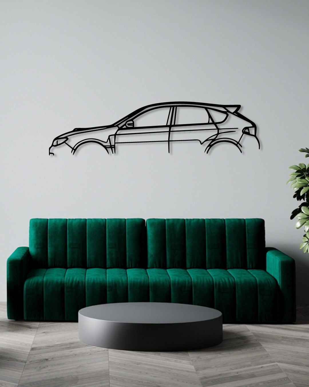 SUBARU IMPREZA WRX STI GR metal wall art frame